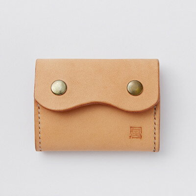 【ちっこくても使い易いミニ財布no.3】左利き用生成り手縫い　多機能Boxタイプ　使うほどに飴色に…【1692341】