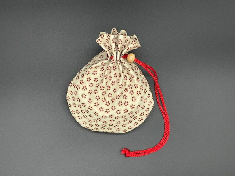 印伝　巾着（小桜）