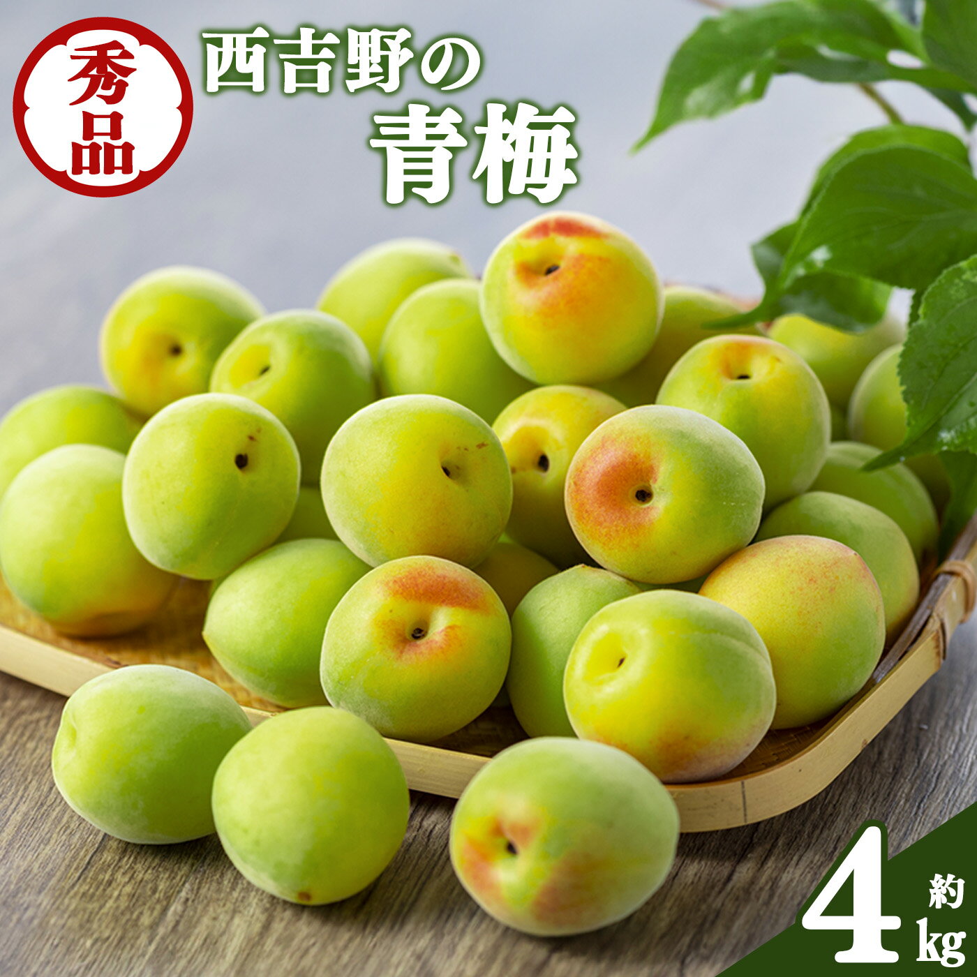 【厳選】西吉野の青梅（南高梅）約4kg（秀品）| 果実 かじつ カジツ 梅 うめ ウメ 梅干し うめぼし 奈良県 五條市 健康※6月上旬～2025年6月下旬頃発送予定※北海道・沖縄・離島発送対応不可