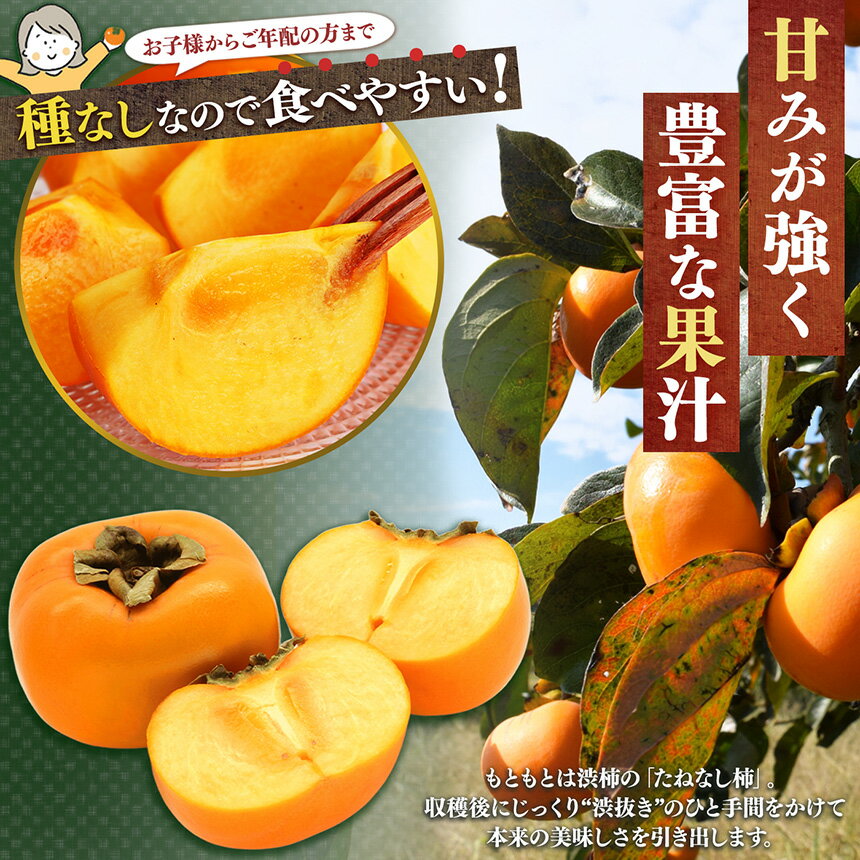 【ふるさと納税】 柿 選べる 柿 2種！ 【家庭用】 たねなし柿 or 富有柿 約7.5kg | フルーツ くだもの 果物 柿 かき カキ 訳 あり わけあり 家庭用 自宅用 どっさり たっぷり 奈良県 五條市 サムネイル2