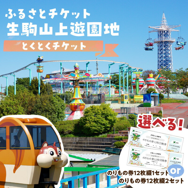 【ふるさとチケット】生駒山上遊園地 とくとくチケット（のりもの券）遊園地 チケット 生駒山 山頂周辺 見晴らし 絶景 大阪平野 奈良盆地 観光 旅行 子供 奈良県 生駒市 送料無料