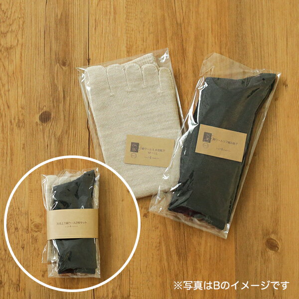 【ふるさと納税】重ね履きシルクウール 2枚セット｜靴下 くつした ソックス [2727-2737] サムネイル3