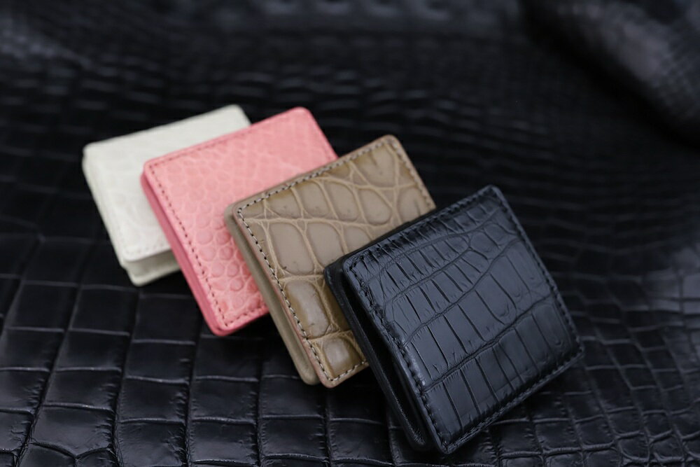 マットクロコミニBOX小銭入れ 《全4色》／コインケース 革 クロコダイル [2313-2317]