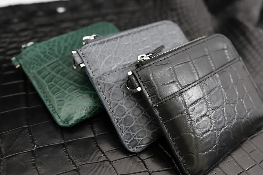 【ふるさと納税】マットクロコミニL字サイフ 《全7色》／ミニ財布 革 クロコダイル [2318-2325] サムネイル2