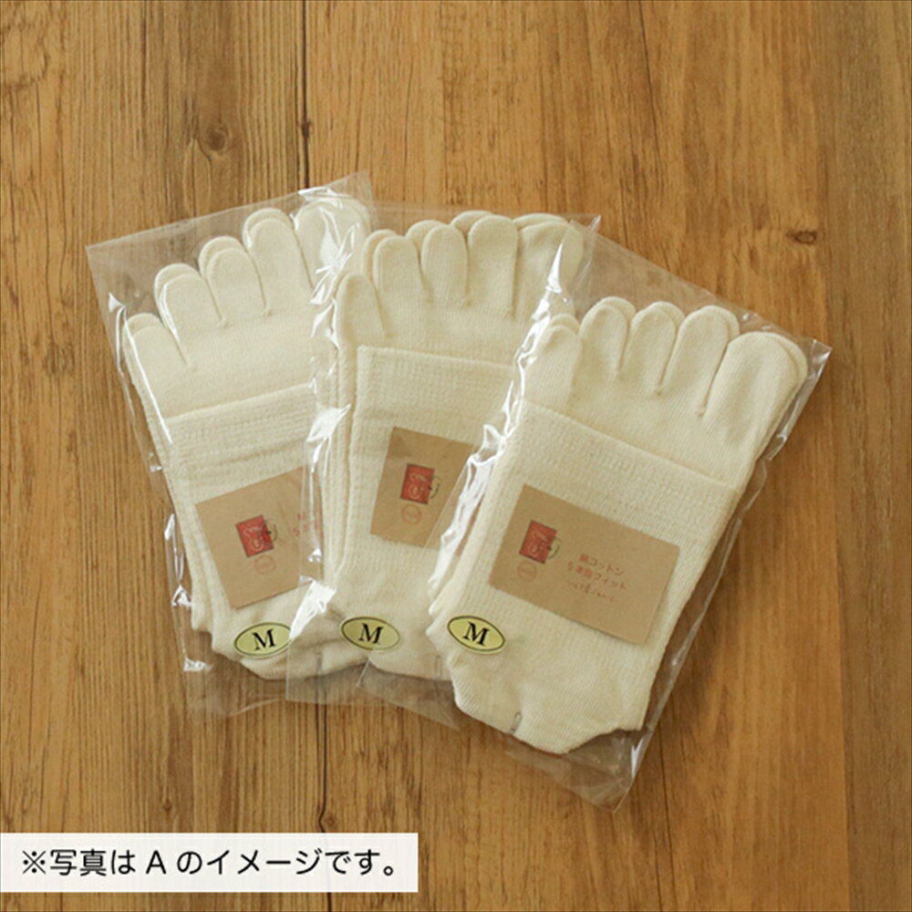 【ふるさと納税】絹コットン 5本指フィット 3足セット｜靴下 くつした ソックス [2716-2720] サムネイル3