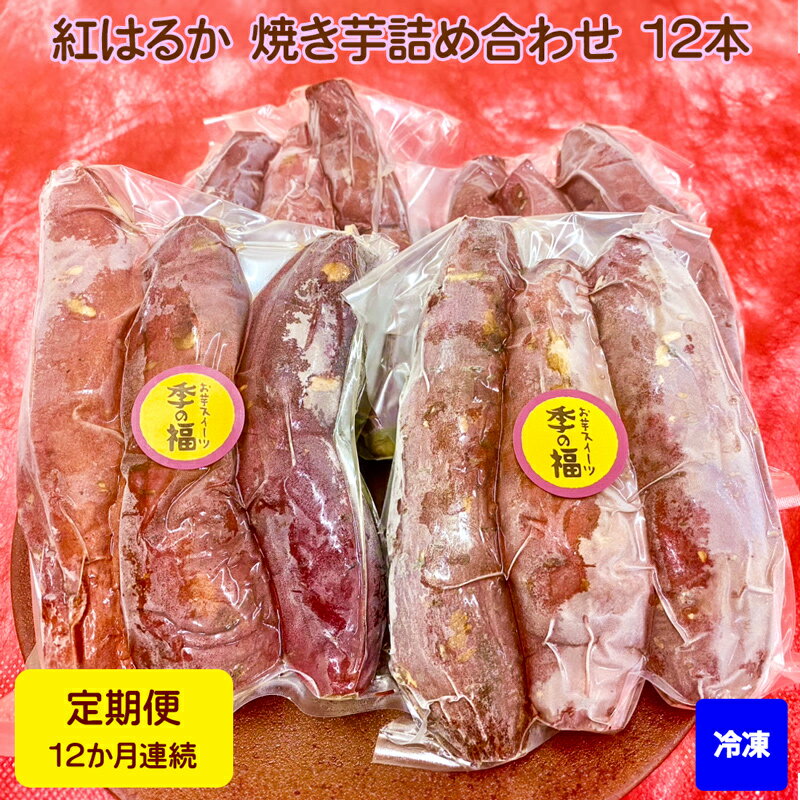 [定期便／全12回 毎月お届け]【冷凍】紅はるか 焼き芋 詰め合わせ (12本)｜焼芋 焼きいも やきいも [2675]