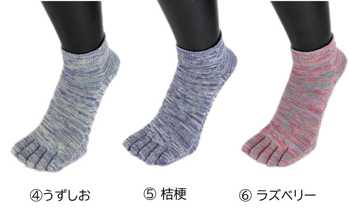 【ふるさと納税】5本指ソックス・スニーカー「雅(MIYABI)」23-25cm(S) 3足セット [2852] サムネイル3