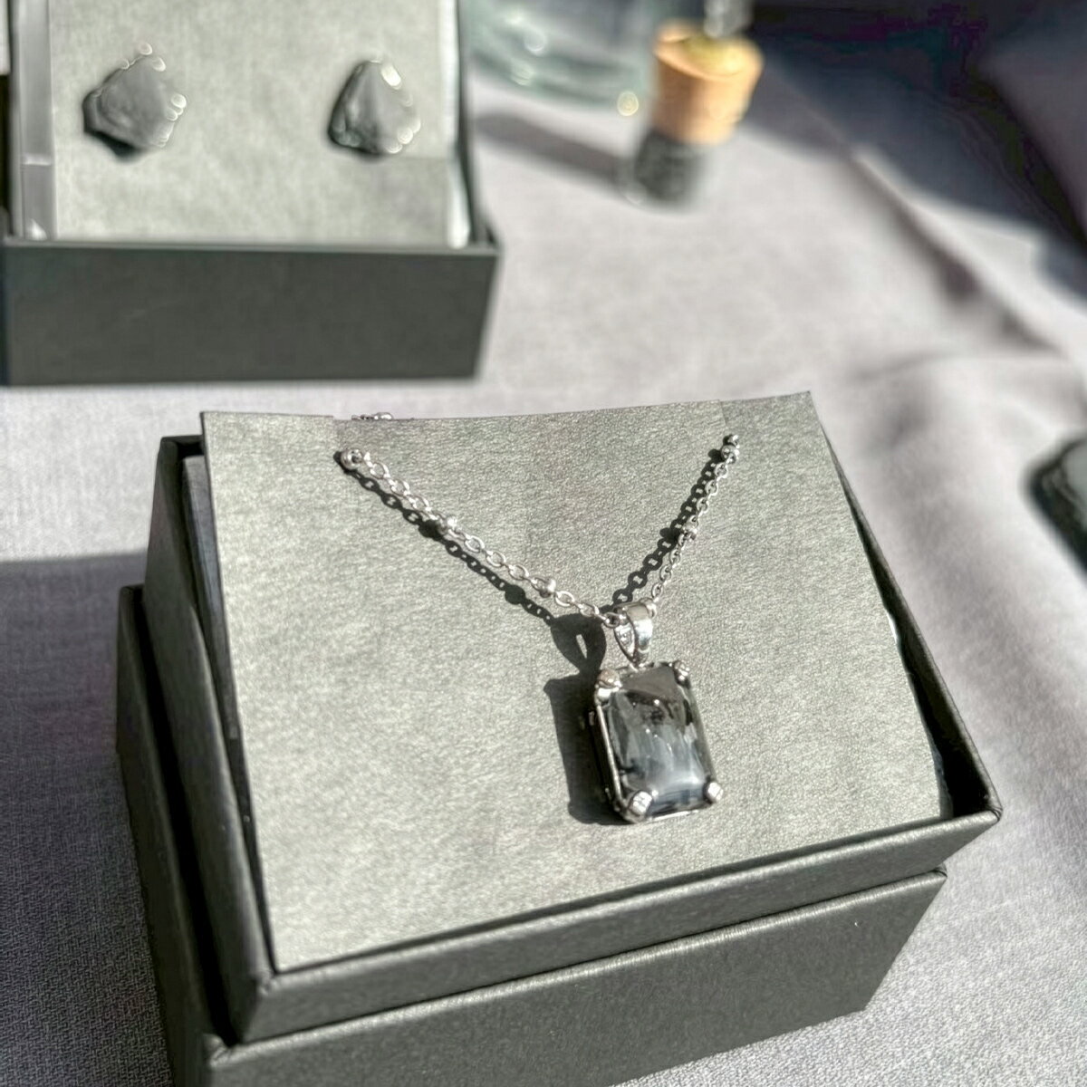 【ふるさと納税】square ネックレス (シルバー) 単品《ko re ga SANUKITE?》｜ジュエリー アクセサリー ギフト プレゼント [3158] サムネイル2