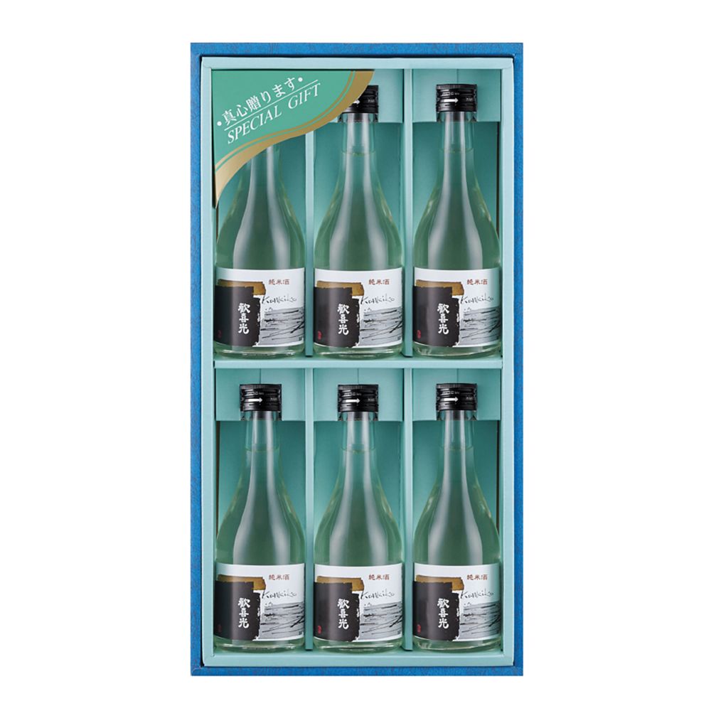 [奈良香芝で天保元年創業] 歓喜光 純米原酒 (300ml×6本) [2155]