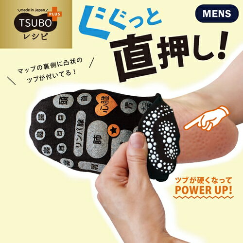 【ふるさと納税】両面 足つぼ ソックス 4色組 25-27cm ／ 靴下 日用品 ツボ ツボ押し 健康 美容 マッサージ メンズ 紳士 プレゼント ギフト 奈良県 葛城市 サムネイル2