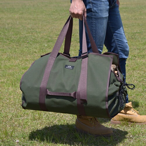 【ふるさと納税】キャンプ・焚き火用　薪バッグ　／　薪キャリー　薪入れ　ログキャリー　ショルダー薪バッグ　ME-004 サムネイル3