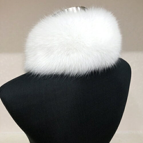 【ふるさと納税】ファー　マフラー　シャドーフォックス（ナチュラルホワイト）／西本毛皮商店　サガ　SAGA　FOX　豪華　毛皮　リアルファー　高品質　オシャレ　ファッション サムネイル3