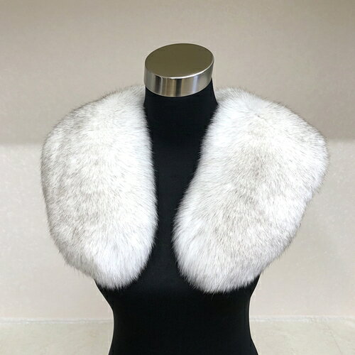 【ふるさと納税】大判　ファー　マフラー　サガ　フォックス　ナチュラルホワイト／西本毛皮商店　豪華　毛皮　リアルファー　綺麗目　上品　お洒落　ファッション サムネイル2