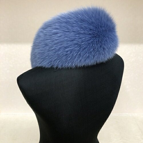 【ふるさと納税】イタリア染め　ファー　マフラー　シャドーフォックス　ターコイズブルー／西本毛皮商店　豪華　毛皮　リアルファー　綺麗目　上品　お洒落　ファッション サムネイル3