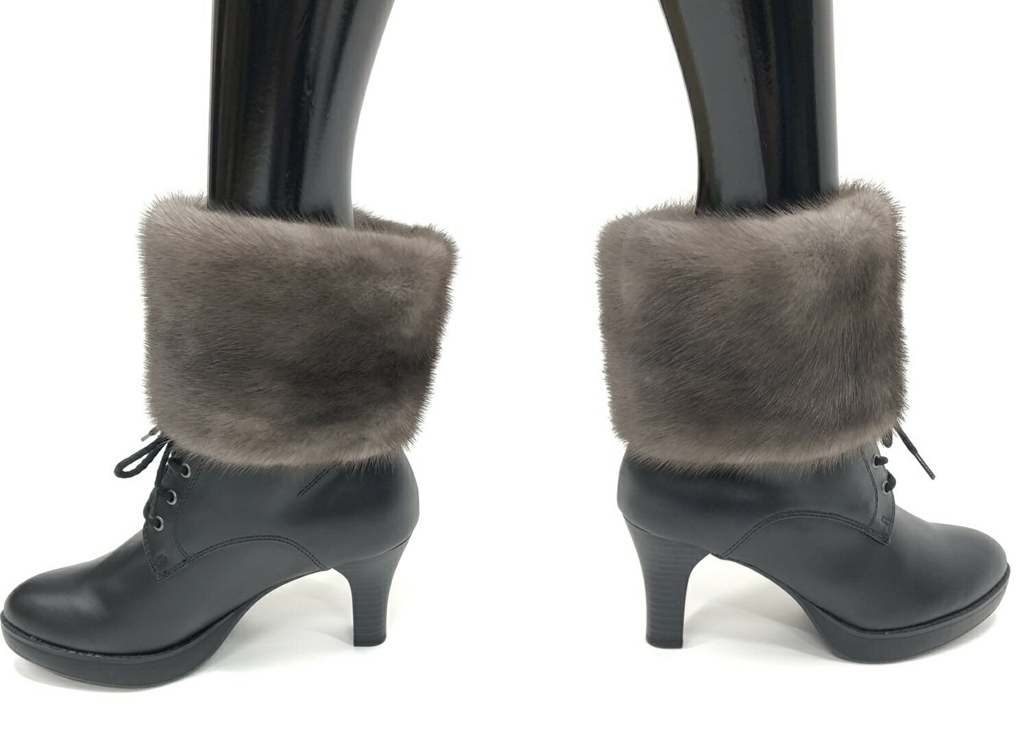 【ふるさと納税】ファー　レッグウォーマー　ブルーアイリスミンク　ナチュラル／西本毛皮商店　豪華　毛皮　リアルファー　綺麗目　上品　お洒落　ファッション サムネイル2