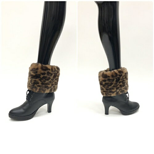 【ふるさと納税】ファー レッグウォーマー レッキス ヒョウ柄 ／ 西本毛皮商店 SAGA 天然素材 リアルファー 上品 ファッション 奈良県 宇陀市 サムネイル2