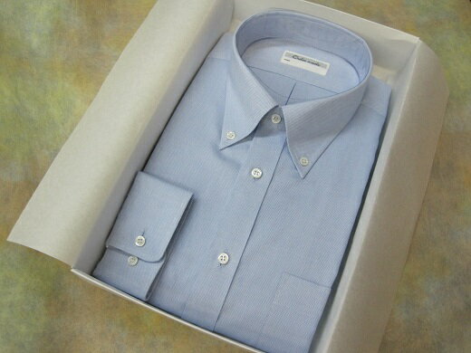 オーダーワイシャツ-川西町産貝ボタンを使用（白蝶貝）- 【生地：ロイヤルオックス】 ※オーダーシート受付後2か月程度で発送予定 ※着日指定不可