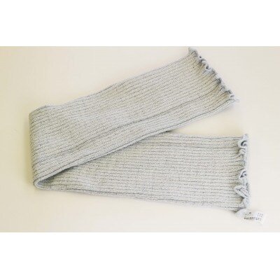 奈良丸編研究所 の 紬糸シルク はらまき ロング ライトブルー ／ まちづくり観光振興機構 保温効果 冷え対策 防寒 奈良県 田原本町