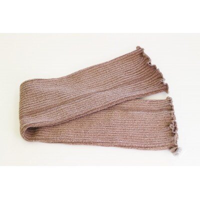 奈良丸編研究所 の 紬糸シルク はらまき ロング あずき ／ まちづくり観光振興機構 保温効果 冷え対策 防寒 奈良県 田原本町