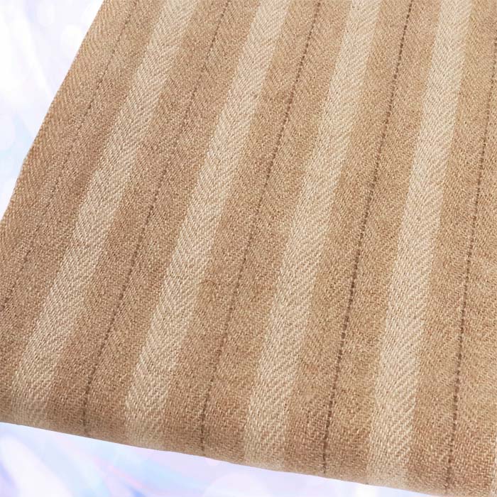 【ふるさと納税】無染色 高級 カシミヤ100％ 薄手 大判 ストール ストライプ柄 66414 レディース 内モンゴル産 ベージュ ／ まちづくり観光振興機構 通勤 通学 プレゼント ギフト 奈良県 田原本町 サムネイル2