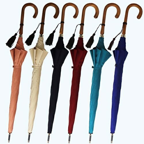 【ふるさと納税】レディース雨傘 長傘 シャンタン無地 手開き 日本製 スモークピンク 173202 ／ まちづくり観光振興構 モダン 高級感 奈良県 田原本町 サムネイル3