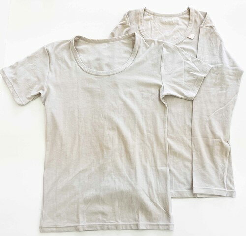 メンズ パンフリー リラクシングウェア半袖Tシャツ＆長袖Tシャツ セット ベージュ ／ まちづくり観光振興機構 下着 インナー 奈良県 田原本町