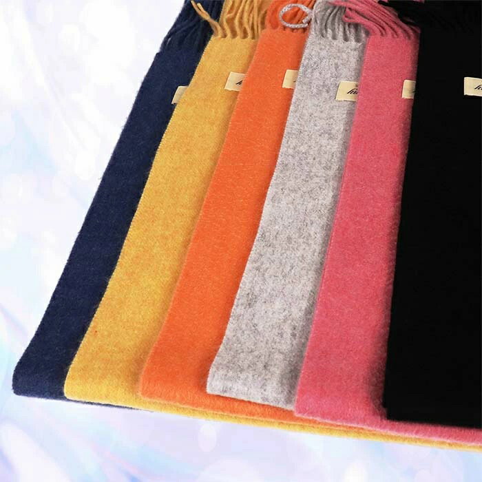 【ふるさと納税】高級 カシミヤ100％ 薄手 マフラー 無地 66302 レディース 内モンゴル産 ブルー ／ まちづくり観光振興機構 通勤 通学 プレゼント ギフト 奈良県 田原本町 サムネイル2