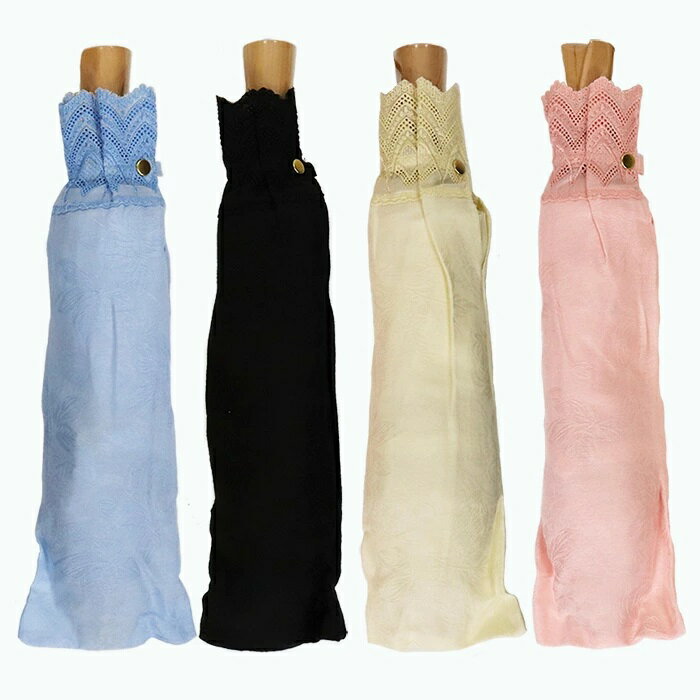 【ふるさと納税】レディース 日傘 2つ折 577903 レース切継ぎ 花柄サテンジャガード 日本製 ブラック ／ まちづくり観光振興機構 UV防止加工 紫外線対策 高級 おしゃれ 奈良県 田原本町 サムネイル2