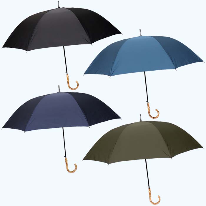 【ふるさと納税】メンズ雨傘 長傘 322302 無地 70cm ミラトーレ 超撥水 ジャンプ 日本製 ブルーグレー ／ まちづくり観光振興機構 ワンタッチ 通勤 通学 ロングサイズ 竹製ハンドル 奈良県 田原本町 サムネイル2