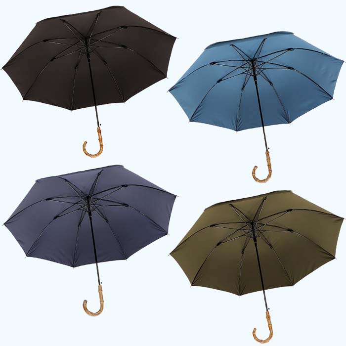 【ふるさと納税】メンズ雨傘 長傘 322302 無地 70cm ミラトーレ 超撥水 ジャンプ 日本製 ブルーグレー ／ まちづくり観光振興機構 ワンタッチ 通勤 通学 ロングサイズ 竹製ハンドル 奈良県 田原本町 サムネイル3