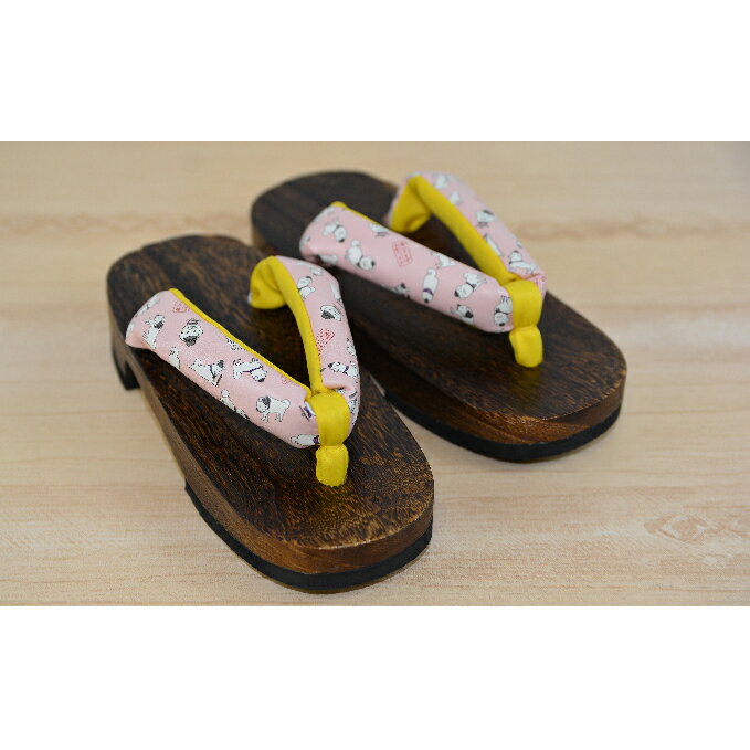 雪丸下駄 子ども用 ピンク