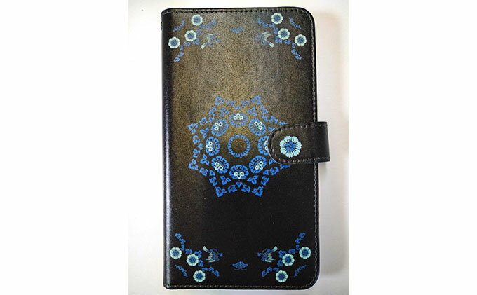 【ふるさと納税】抗ウィルス天平文様汎用手帳型スマートフォンケース花鳥文　Mサイズ 小物 サムネイル2