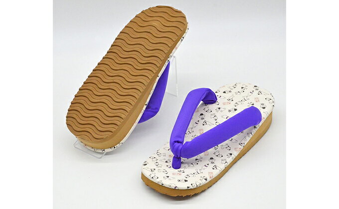 【ふるさと納税】信貴×雪丸 ゆきまる雪駄 屋内屋外兼用 38PU 履物 和 和テイスト お祭り お祭り衣装 小物 屋内外兼用 室内で履ける 太めの鼻緒 伝統的履物 手作業 日本の伝統 柄入り天板 サムネイル3