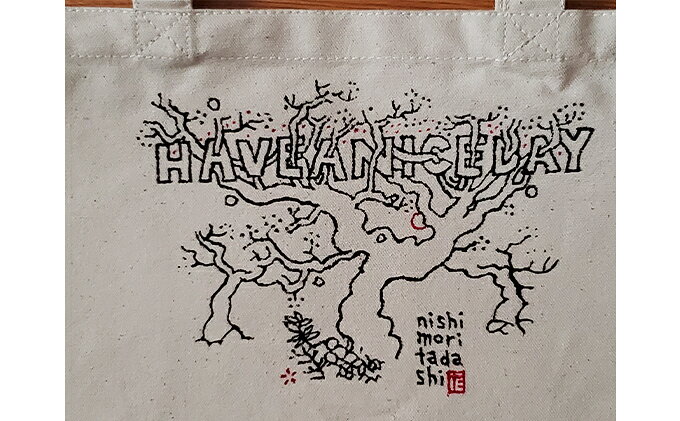 【ふるさと納税】手描き　帆布手提げカバン　コットンバッグ 雑貨 ファッション小物 トートバッグ 手提げバック 手描き作品 普段使い お出かけ サムネイル3