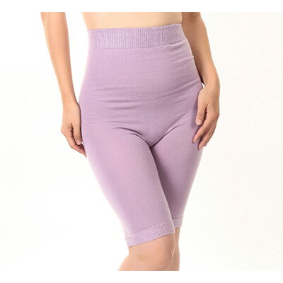 （シウ5ラ1）お腹ぽかぽかシルクとウールの腹巻きパンツ・ラベンダー（5分丈） / 国産 日本製 奈良県 広陵町 ファッション インナー 天然繊維 温活 冷え取り 立体編み おしゃれ かわいい 暖かい 冷え性 女性