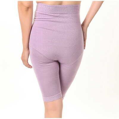 【ふるさと納税】（シウ5ラ1）お腹ぽかぽかシルクとウールの腹巻きパンツ・ラベンダー（5分丈） / 国産 日本製 奈良県 広陵町 ファッション インナー 天然繊維 温活 冷え取り 立体編み おしゃれ かわいい 暖かい 冷え性 女性 サムネイル2