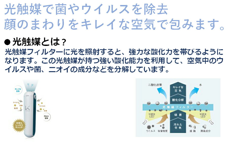 【ふるさと納税】空気清浄機 光触媒搭載パーソナル除菌脱臭空気清浄機 MYAIR マイエアー /// 除菌 脱臭 充電式 除菌脱臭 仕事 ポケットサイズ 通勤 通学 対策 サムネイル2