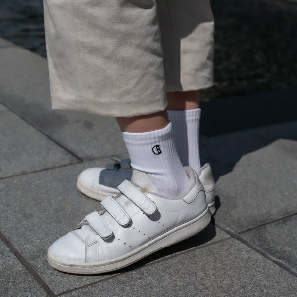 【ふるさと納税】BeComme『つながる靴下』オリジナルロゴソックス(ホワイト・M:25-27cm・3足セット) /// 靴下 くつした くつ下 ソックス 足元 ビジネス シンプル カジュアル おしゃれ かわいい 消臭 履き心地 メンズ レディース 紳士 婦人 日常 通年 プレゼント サムネイル3