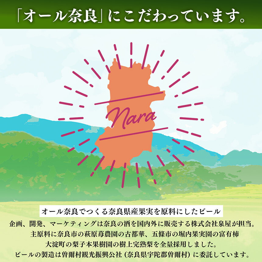 【ふるさと納税】 クラフトビール 【本数が選べる！ 】 ならのあわ セット | お酒 酒 おさけ さけ オサケ サケ ビール びーる 大淀町 梨 なし ギフト 詰め合わせ クラフトビール 発泡酒 缶ビール 350ml 缶 サムネイル3