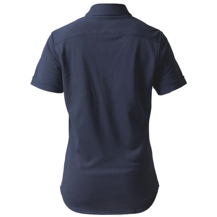 【ふるさと納税】DJS-003 decollouomo メンズパイロットシャツ半袖（生地／コンコルド）ネイビー／Mサイズ サムネイル3