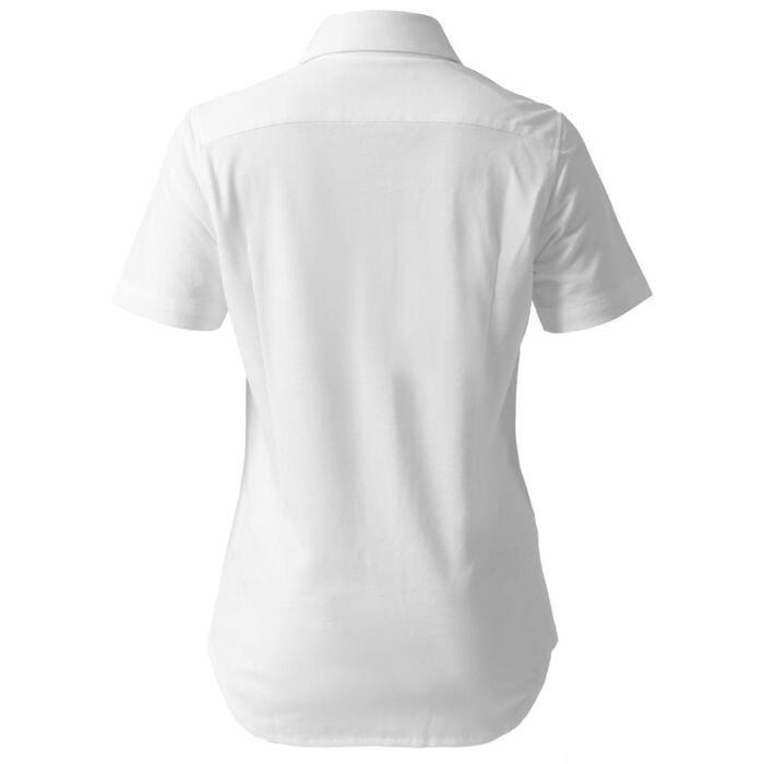 【ふるさと納税】DJS-004 decollouomo メンズドレスシャツ半袖（生地／コンコルド）ピュアホワイト／Sサイズ サムネイル3