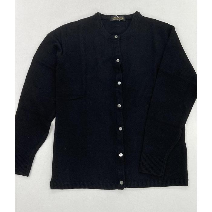 【ふるさと納税】レディースカーディガン（ベビーカシミヤ100%）　ブラック（Mサイズ） 20402M サムネイル3