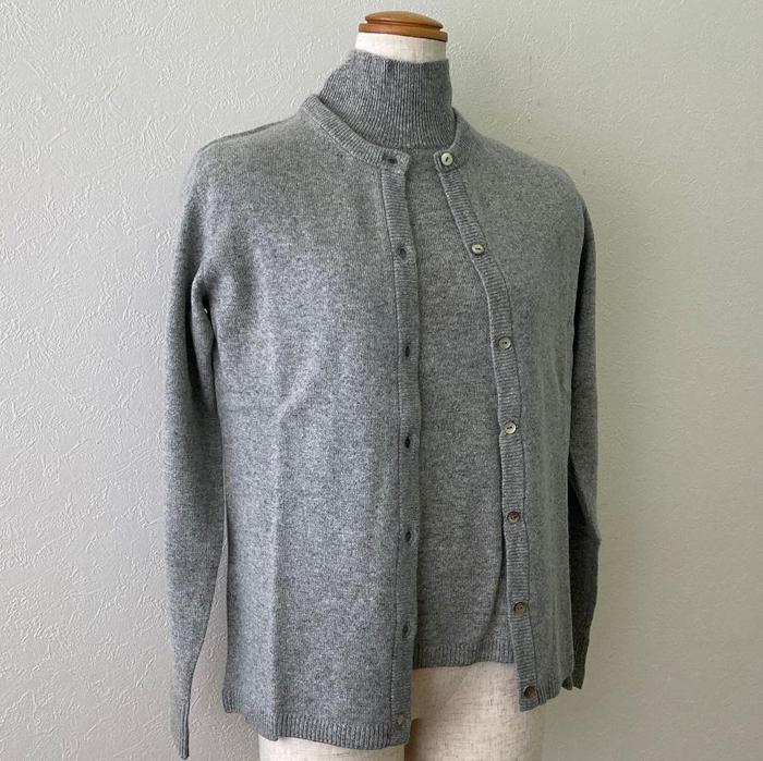 【ふるさと納税】レディースロングカーディガン（ベビーカシミヤ100%）　グレー　（Mサイズ） 20403M サムネイル2