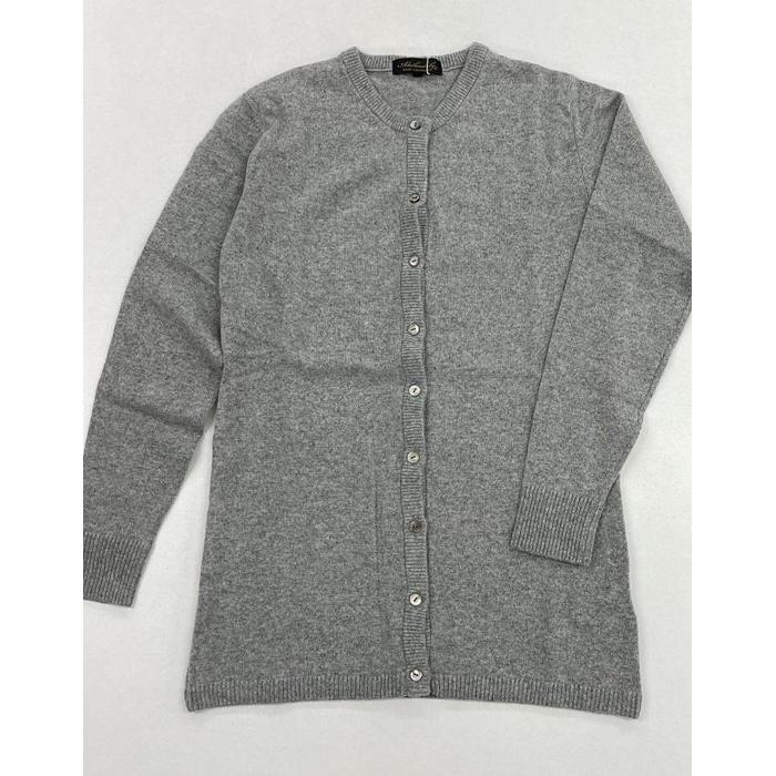 【ふるさと納税】レディースロングカーディガン（ベビーカシミヤ100%）　グレー　（Mサイズ） 20403M サムネイル3