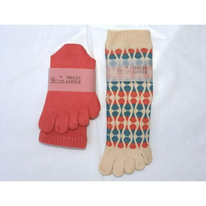 TRAILER GARDENブランド 5本指ソックス2足セットA(23~25cm)