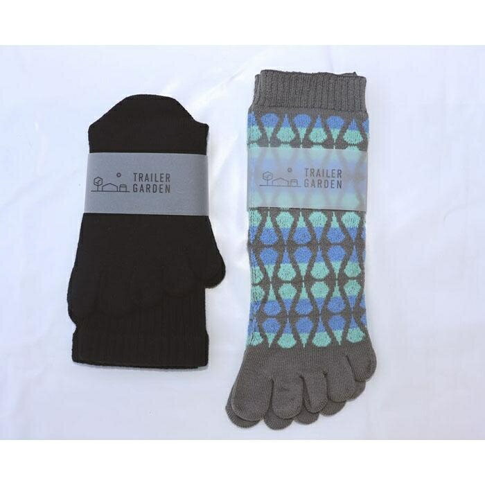 TRAILER GARDENブランド 5本指ソックス2足セットA(25~27cm)