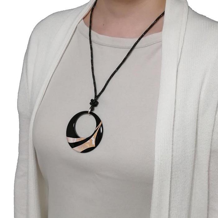 【ふるさと納税】漆器のペンダント　蒔絵　きらめき　リング型 サムネイル3