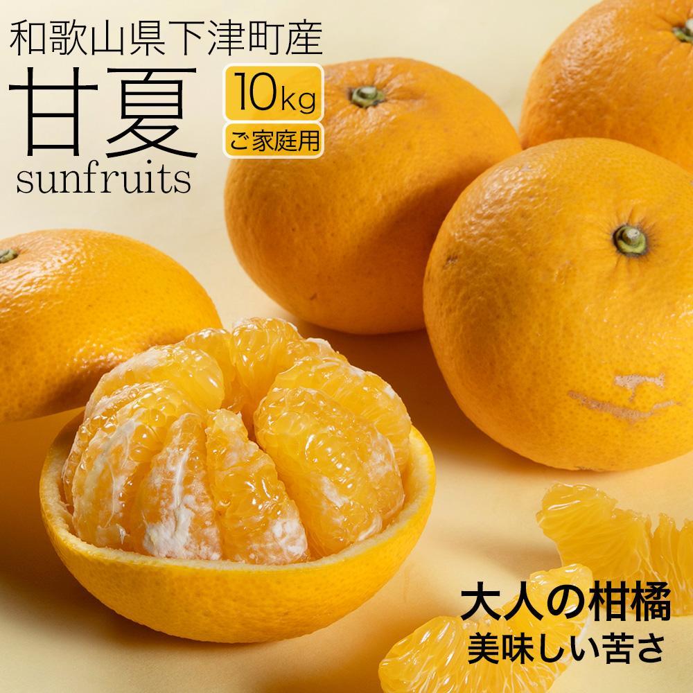 甘夏 約10kg 大小混合 《ご家庭用》 和歌山県産 農園直送 まごころ産直みかん 【北海道・沖縄県・一部離島 配送不可】サンフルーツ 新甘夏 田ノ浦オレンジ あまなつ みかん【Mg10】 | みかん 蜜柑 フルーツ 果物 くだもの 食品 人気 おすすめ 送料無料