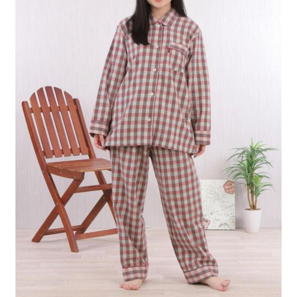 【ふるさと納税】【2色展開 M L】ヤクウール 格子柄 レディスパジャマ | 服 レディース衣料 ファッション 人気 おすすめ 送料無料 サムネイル3