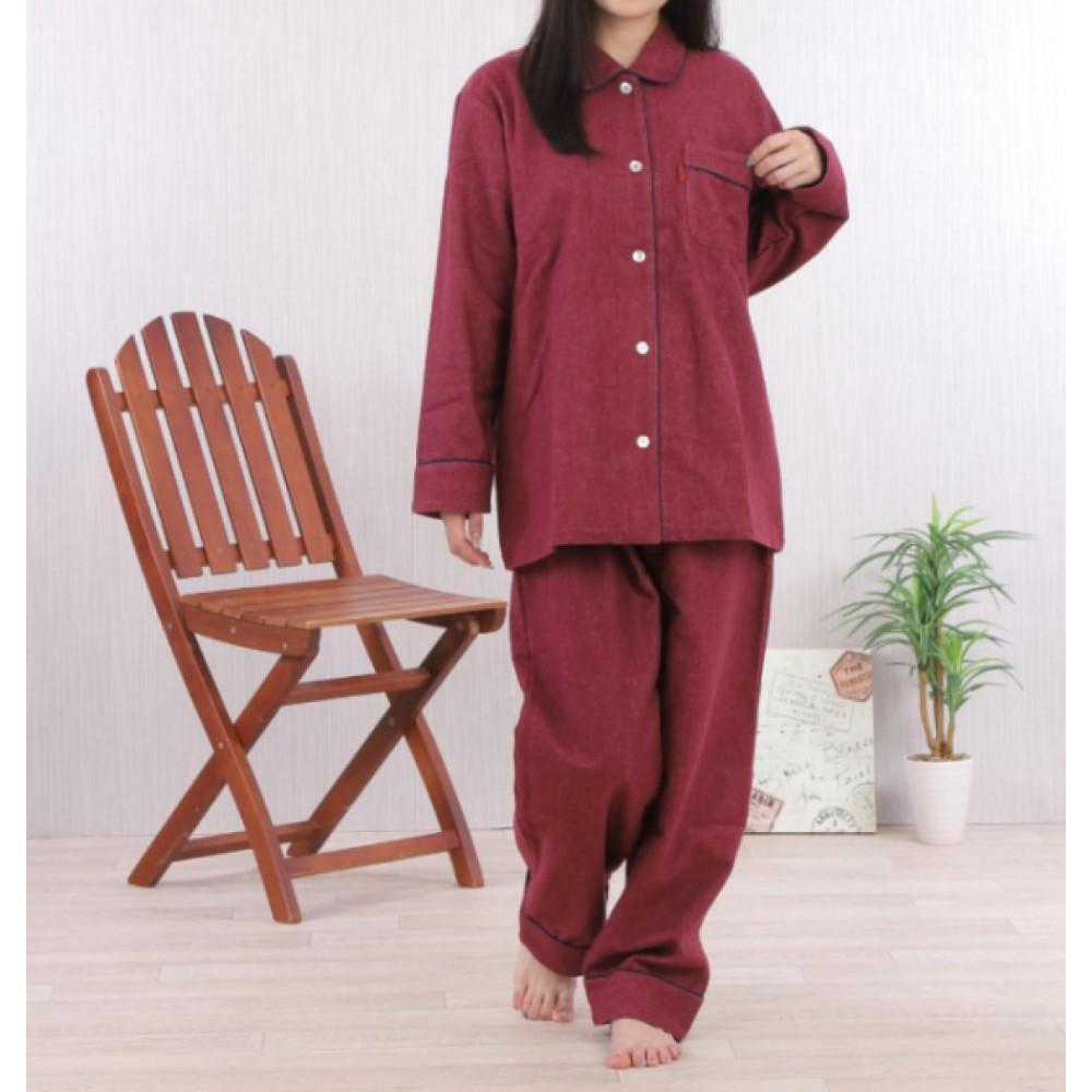 【ふるさと納税】【2色展開 M L】フランネル 無地 レディス パジャマ | 服 レディース衣料 ファッション 人気 おすすめ 送料無料 サムネイル3